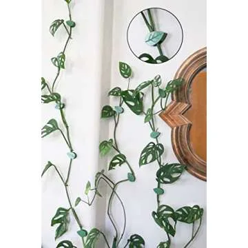 Urban Green Home Plant Clips with Pre-Applied Adhesive Pads for Climbing and Hanging Plants to Walls Invisible Leaf Design 20 Count