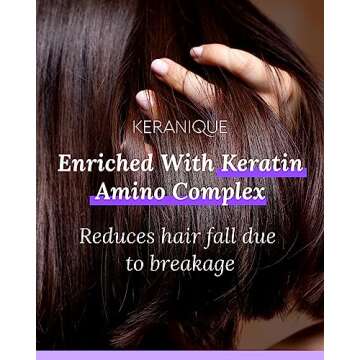 Keranique Hair Thickening Spray - Lift & Repair Volumizing Spray for Instant Volume, Texture - Styling Texturizing Spray For Fine Hair - Heat Damage Protectant With Keratin 3.4 oz