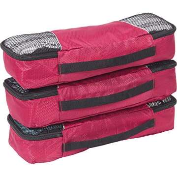 eBags Classic Slim 3pc Packing Cubes (Black)