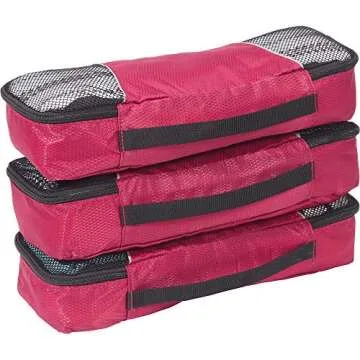 eBags Classic Slim 3pc Packing Cubes (Black)