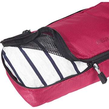 eBags Classic Slim 3pc Packing Cubes (Black)