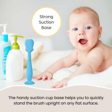 3 Pack Baby Diaper Cream Brush, Diaper Cream Spatula Applicator Silicone Baby Butt Paste Spatula for Babies, Newborn (3Pack, Gray/White/Blue)