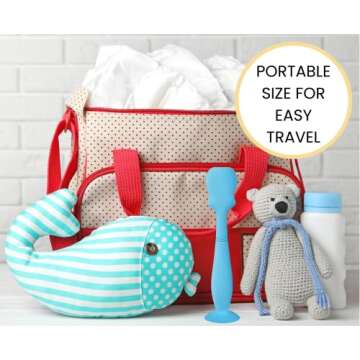 3 Pack Baby Diaper Cream Brush, Diaper Cream Spatula Applicator Silicone Baby Butt Paste Spatula for Babies, Newborn (3Pack, Gray/White/Blue)