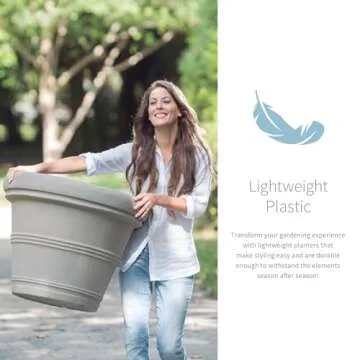 Crescent Garden Brunello Planter, Weather-Resistant 20-Inch