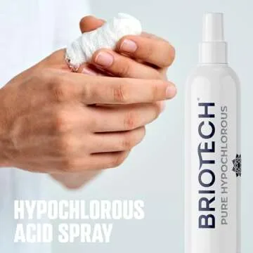 BRIOTECH Pure Hypochlorous Acid Spray and Cleanser, Original Premium HOCl Topical Solution, Multi-Purpose Cleaner, Family Approved & Pet Friendly, 1 liter refill ea