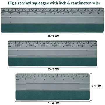 EHDIS Large Vinyl Squeegee Window Tint Tool 3PCS Big Size Felt Edge Vinyl Wrap Scraper for Vinyl Graphic Decal Car Wrapping Applicator Wallpaper Smoothing (Grey)