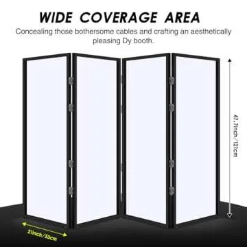 Aodyow DJ Stand,DJ Facade Booth Portable Event Cover Screen with Foldable 4 Detachable Metal Frame L...
