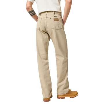Wrangler Men's 13MWZ Cowboy Cut Original Fit Jean, Tan, 34W x 32L