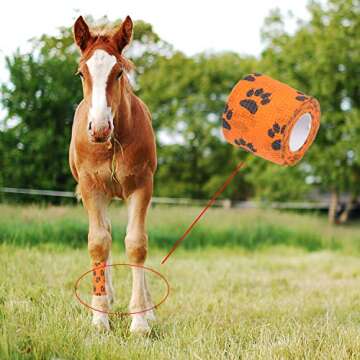 Kare & Kind Self-Adhesive Bandage - Injury Wrap Tape for Pets - Dog, Cats, Horses - 7 Multi-Color Rolls - Muscle and Joint Support - Elastic, Does not Stick to Animal Fur or Coat
