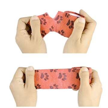 Kare & Kind Self-Adhesive Bandage - Injury Wrap Tape for Pets - Dog, Cats, Horses - 7 Multi-Color Rolls - Muscle and Joint Support - Elastic, Does not Stick to Animal Fur or Coat