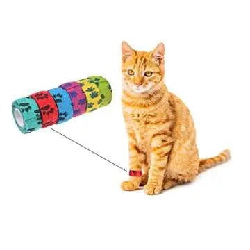 Kare & Kind Self-Adhesive Bandage - Injury Wrap Tape for Pets - Dog, Cats, Horses - 7 Multi-Color Rolls - Muscle and Joint Support - Elastic, Does not Stick to Animal Fur or Coat