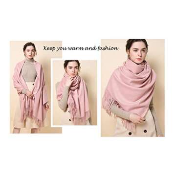 Cindy & Wendy Women's Pashmina Shawl Wrap for Evening Dress Bridesmaid Wedding Bridal Winter Warm La...