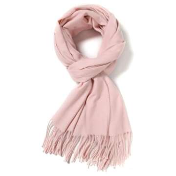 Cindy & Wendy Women's Pashmina Shawl Wrap for Evening Dress Bridesmaid Wedding Bridal Winter Warm Large Soft scarf (Baby Pink)