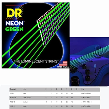 DR Strings HI-DEF NEON Electric Guitar Strings – Vibrant Sound