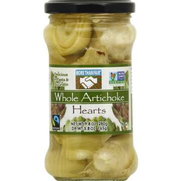 More Than Fair Whole Artichoke Hearts – Tender & Delicious, Versatile Ingredient, Grown in Peru, Paleo Friendly, Non-GMO Project Verified – 9.8 Oz
