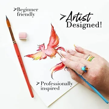 Travel Watercolor Brushes Set of 6 for Artists and Beginners