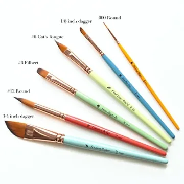 Travel Watercolor Brushes Set of 6 for Artists and Beginners