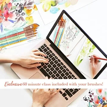 Travel Watercolor Brushes Set of 6 for Artists and Beginners