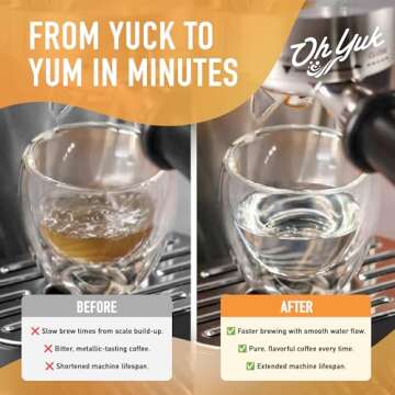 Oh Yuk Coffee Machine Descaler - Universal Cleaning Solution