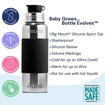 Pura 22oz Insulated Water Bottle | Eco-Friendly & BPA-Free