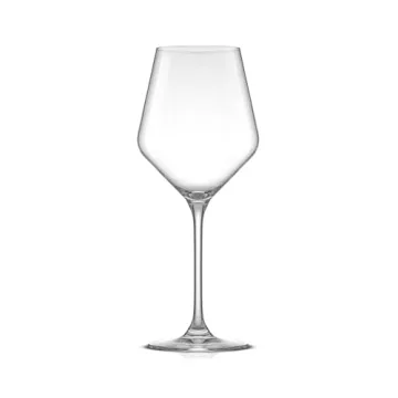 JoyJolt Layla White Wine Glasses, Set of 4 Italian Glasses, 13.5 oz Clear – Made in Europe