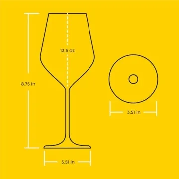 JoyJolt Layla White Wine Glasses, Set of 4 Italian Glasses, 13.5 oz Clear – Made in Europe