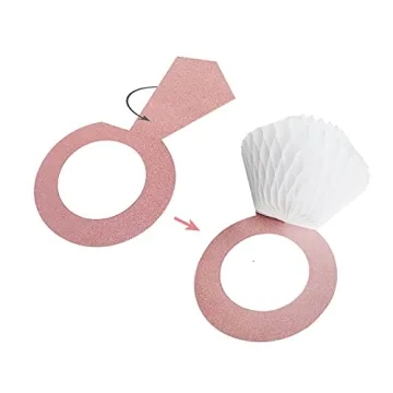 Rose Gold Diamond Ring Hanging Decorations for Celebrations