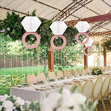 Rose Gold Diamond Ring Hanging Decorations for Celebrations