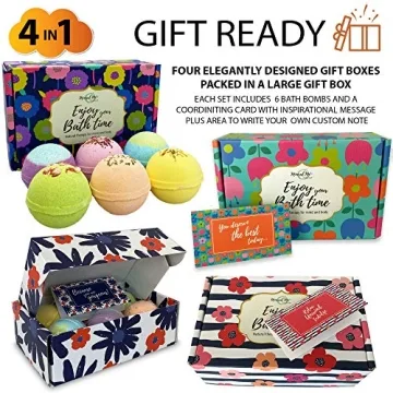 Luxurious Bath Bombs Gift Set - 24 Natural Aromatic Soaks