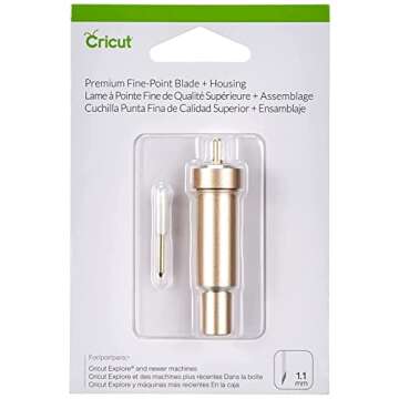 Cricut Premium Fine-Point Blade + Housing, Cutting Blade for Light to Mid-Weight Materials Like Card...