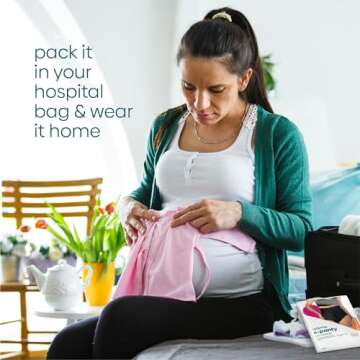 Post Baby High Waist Postpartum Underwear and Post Baby Shaper Small/Medium Black