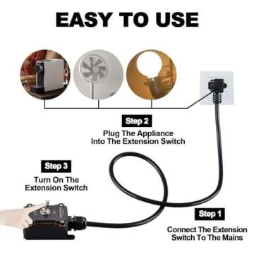 MARSTEK Heavy Duty Extension Cord Switch with Plug