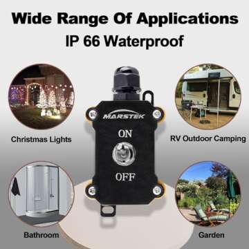 MARSTEK Heavy Duty Extension Cord Switch with Plug