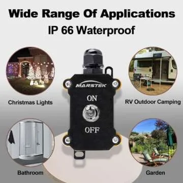 MARSTEK Heavy Duty Extension Cord Switch with Plug