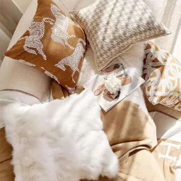 Croker Horse Luxury 20x20'' Throw Pillow Cover for Home