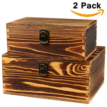 BigHala Wooden Storage Box Set Stylish Rustic Organizers