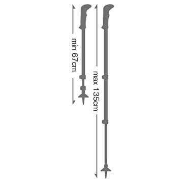 LEKI Makalu Lite Poles, Orange/Black/Dark Anthracite, 100-135 cm