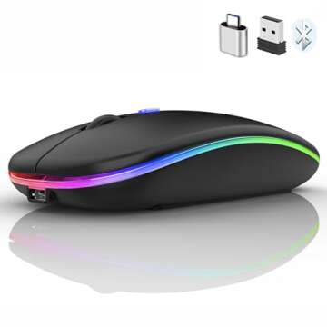 PEIBO Bluetooth Wireless Mouse for Laptop mac MacBook ipad MacBook air MacBook pro pc Desktop Comput...