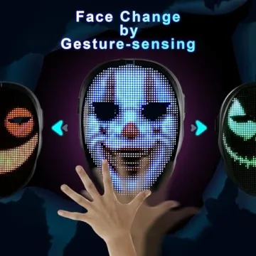 Face Transforming LED Mask - Programmable App Controlled Costume