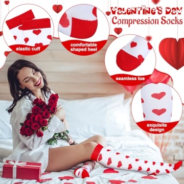 Ramede Valentine Day Compression Socks - Fun & Supportive Gift