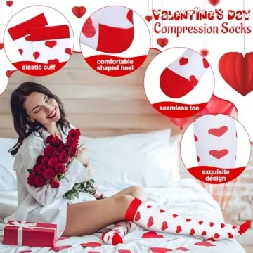 Ramede Valentine Day Compression Socks - Fun & Supportive Gift