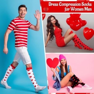 Ramede Valentine Day Compression Socks - Fun & Supportive Gift