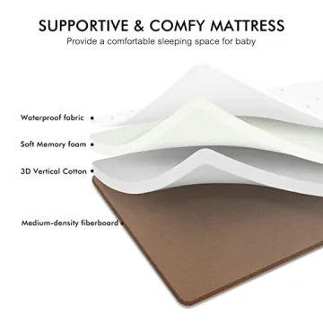 ANGELBLISS 3 in 1 Baby Bassinet with Comfy Mattress and Wheels