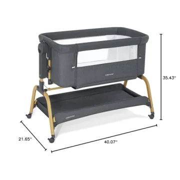 ANGELBLISS 3 in 1 Baby Bassinet with Comfy Mattress and Wheels
