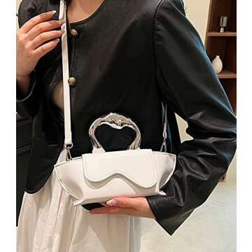 Small Silver Bag Crossbody Bags Satchels Y2K Evening Bags Handbag for Women Hobo Bags Shoulder Bags Tote Bag for Women 2024