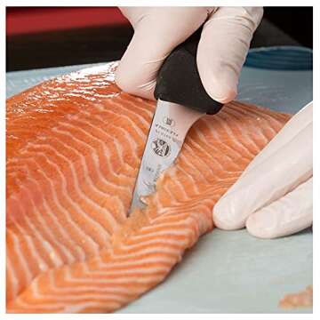 Victorinox Swiss Army Fibrox Pro Curved Boning Knife, Flexible Blade, 6-Inch, Black