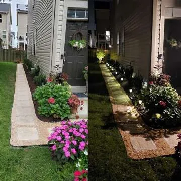 Gardien 15.5” Decorative Stepping Stones That Stake Into The Ground - Decorative Walkway for Outdoor Pathway, Lawn, Yard, Home, or Garden Pathway Pavers - Resin Material (16, Beige Limestone)