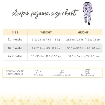 Burt's Bees Baby baby girls Pajamas, Zip Front Non-slip Footed Pjs, 100% Organic Cotton and Toddler Sleepers, Purple Watercolor Daylily, 18 Months US