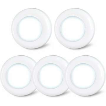 LED Tap Lights – 5 Pack Push and Touch Battery Powered
