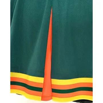 Coskidz Women's Cheerleader Cosplay Costume Top Skirt, Green, Small/Medium